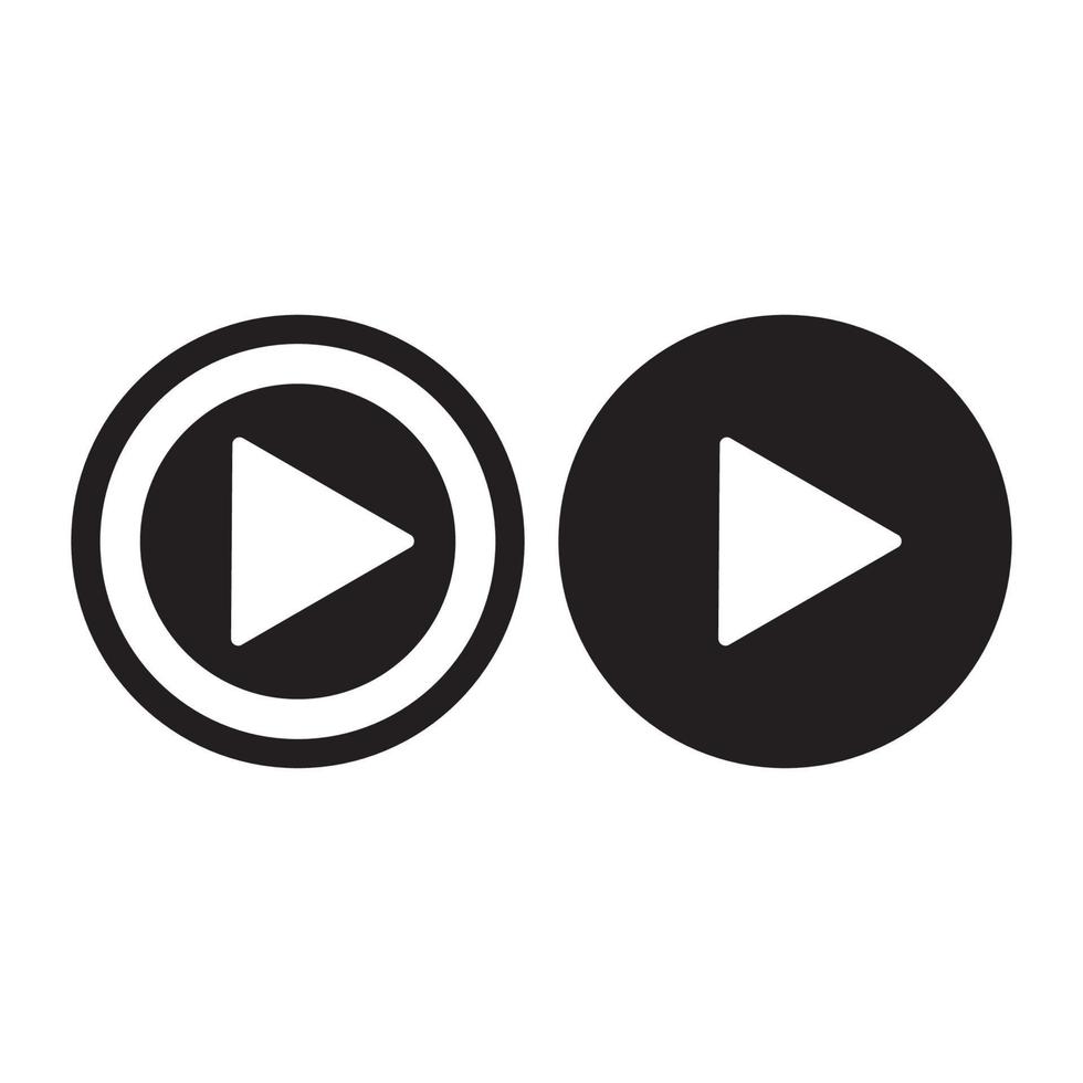 Play button icon in trendy flat style isolated on grey background. Play symbol for your web site design, logo, app, UI. Vector illustration