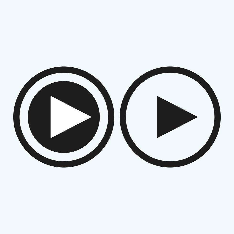 Play button icon in trendy flat style isolated on grey background. Play symbol for your web site design, logo, app, UI. Vector illustration
