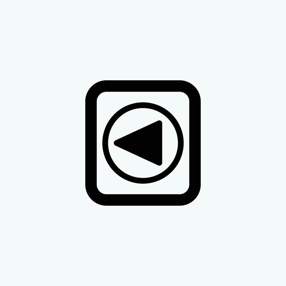 Play button icon in trendy flat style isolated on grey background. Play symbol for your web site design, logo, app, UI. Vector illustration
