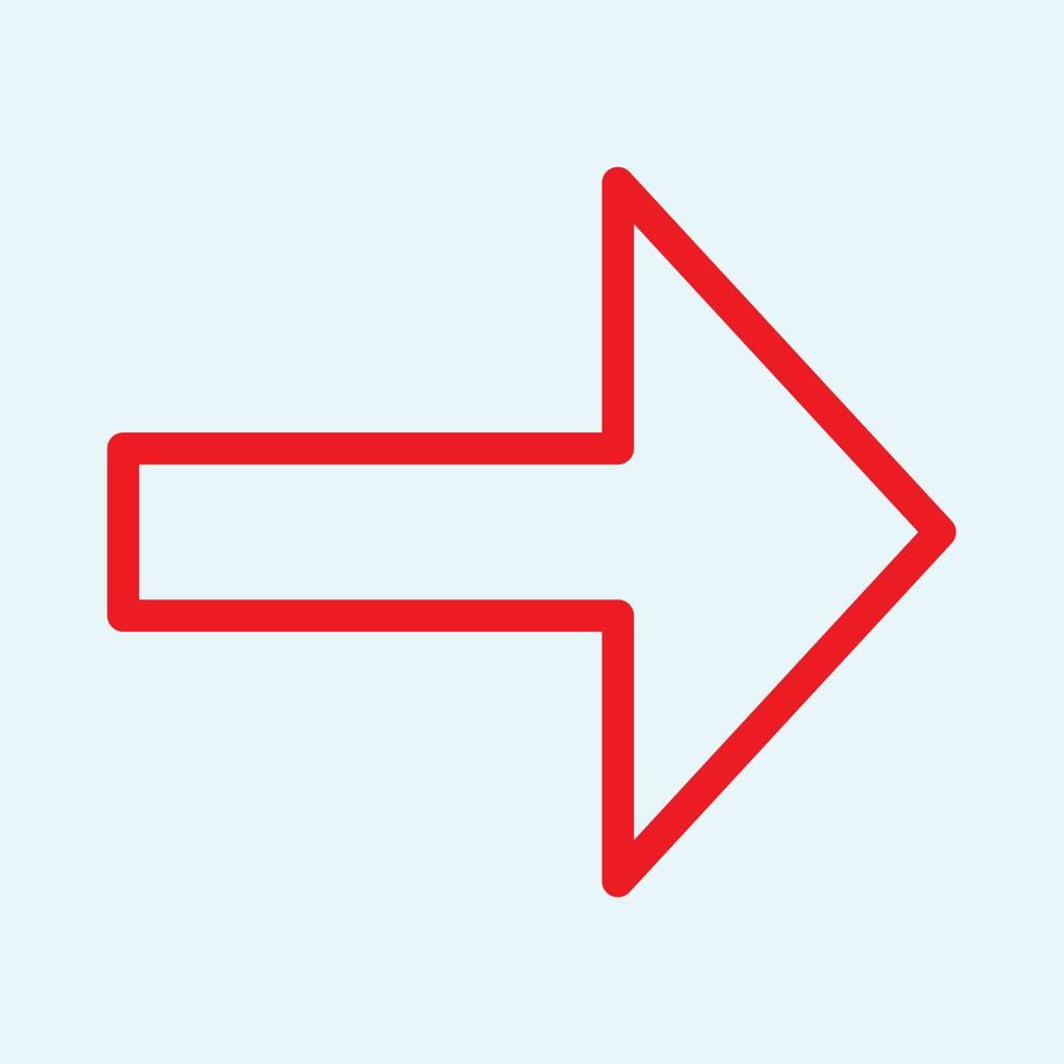 Red arrow icon vector EPS- 10