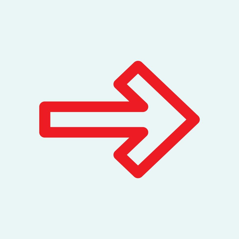 Red arrow icon vector EPS- 10