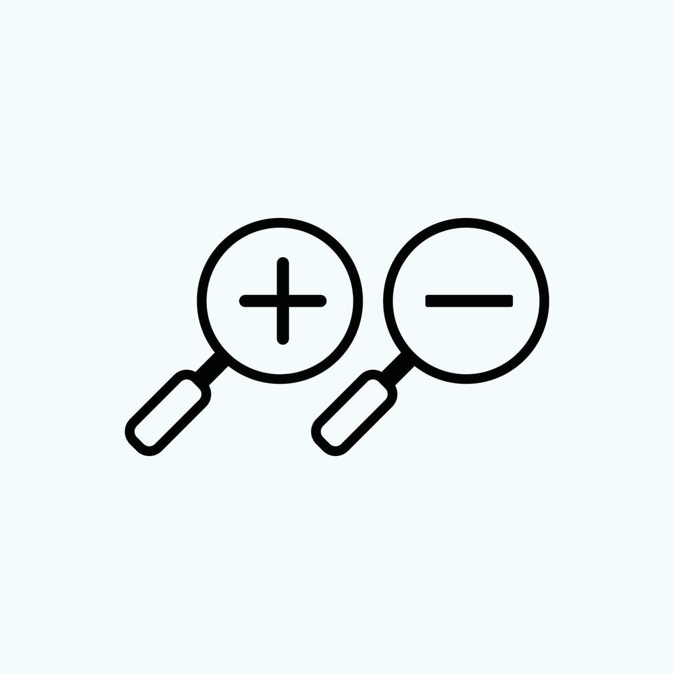 search icon, flat vector graphic on isolated background. - Vector