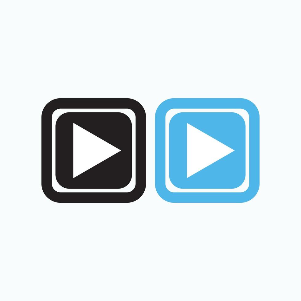 Play button icon in trendy flat style isolated on grey background. Play symbol for your web site design, logo, app, UI. Vector illustration
