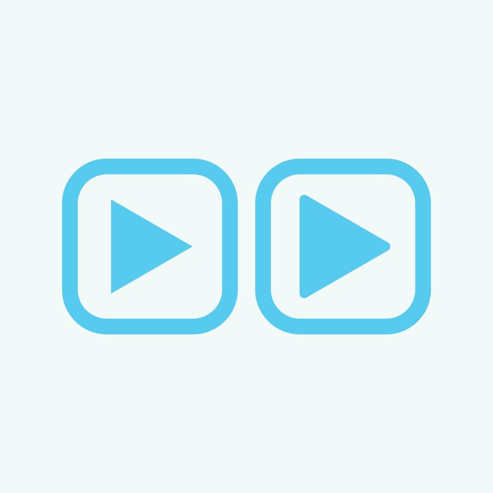Play button icon in trendy flat style isolated on grey background. Play symbol for your web site design, logo, app, UI. Vector illustration