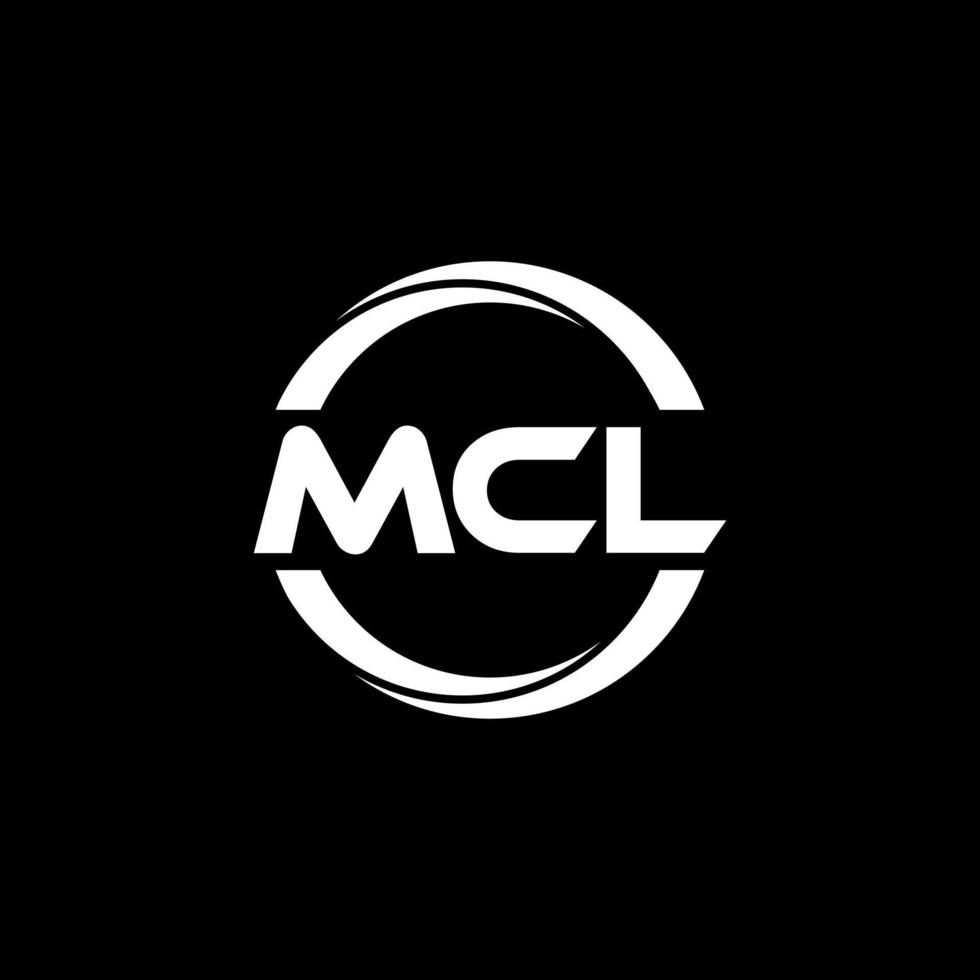diseño del logotipo de la letra mcl en la ilustración. logotipo vectorial, diseños de caligrafía para logotipo, afiche, invitación, etc. vector