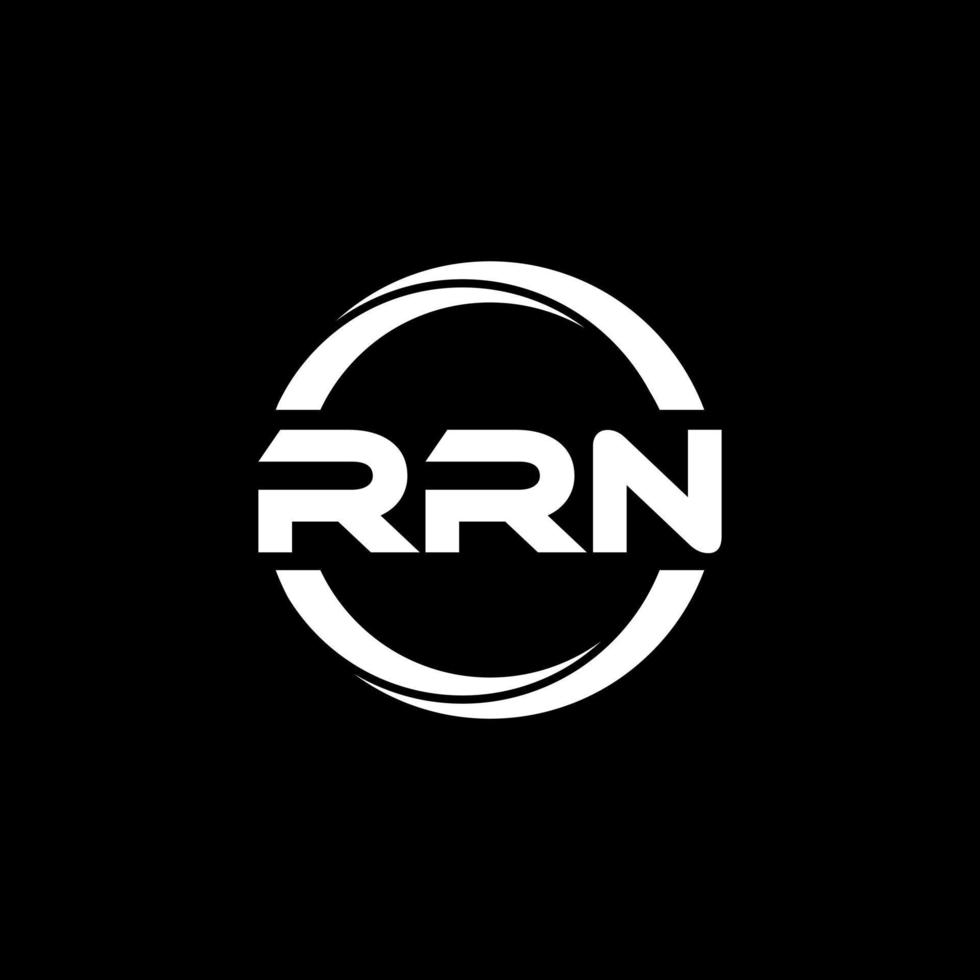 diseño del logotipo de la letra rrn en la ilustración. logotipo vectorial, diseños de caligrafía para logotipo, afiche, invitación, etc. vector