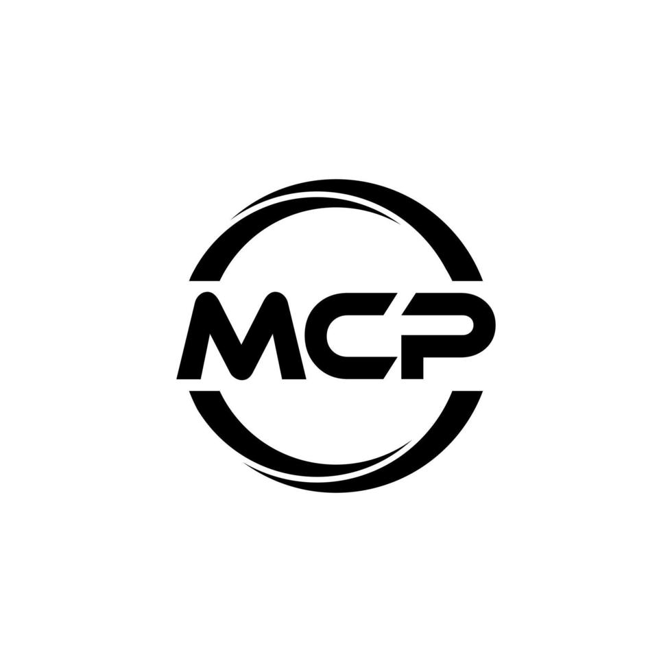 MCP letter logo design in illustration. Vector logo, calligraphy designs for logo, Poster, Invitation, etc.