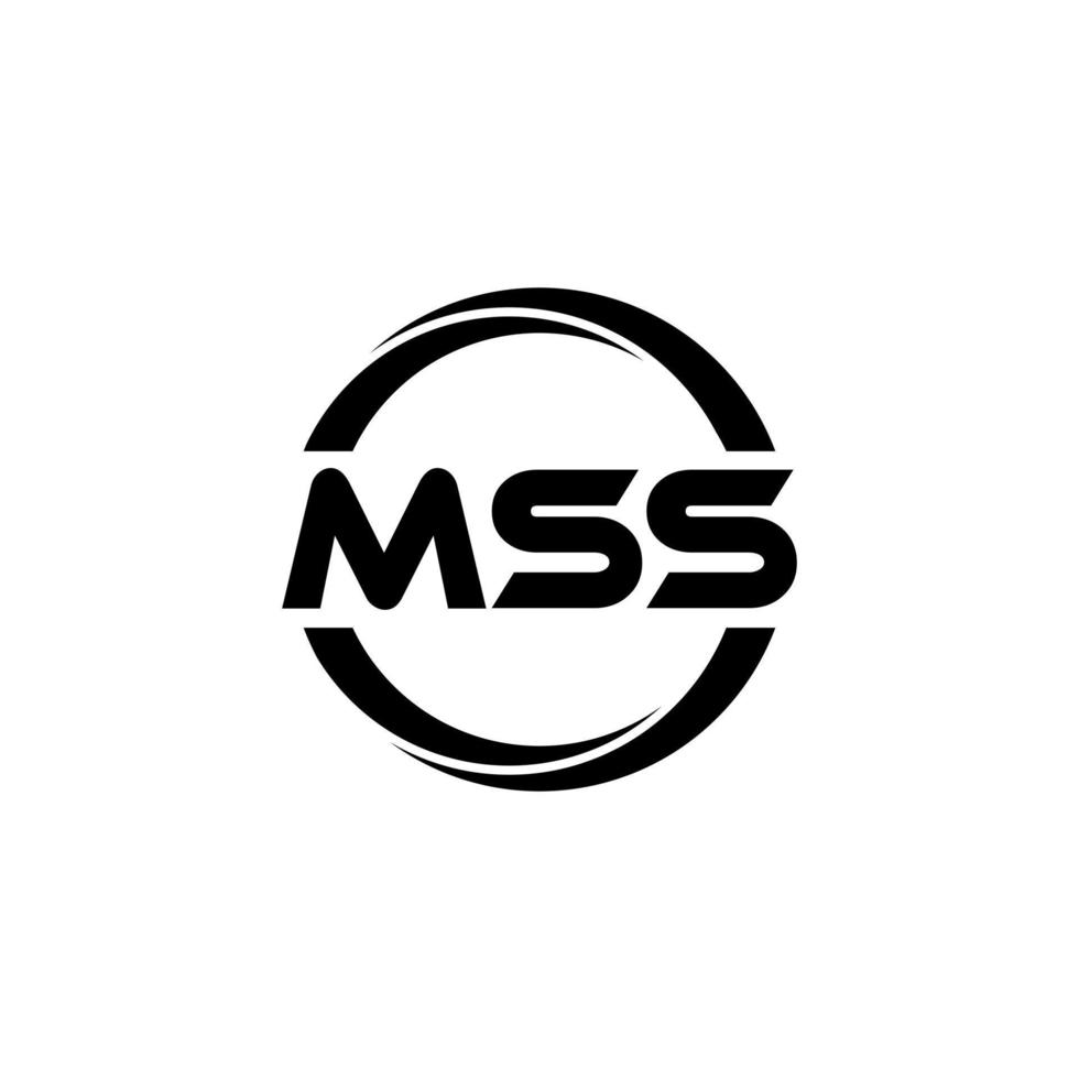 MSS letter logo design in illustration. Vector logo, calligraphy designs for logo, Poster, Invitation, etc.