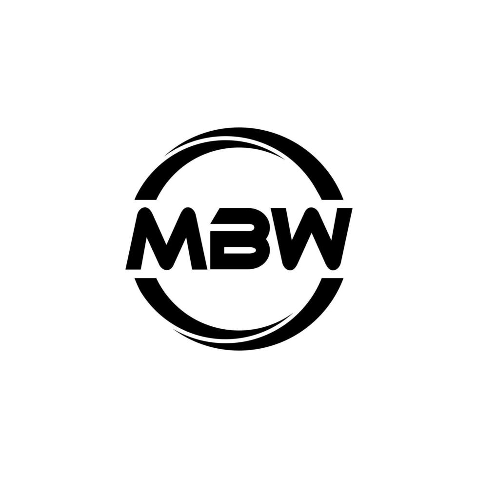 diseño del logotipo de la letra mbw en la ilustración. logotipo vectorial, diseños de caligrafía para logotipo, afiche, invitación, etc. vector