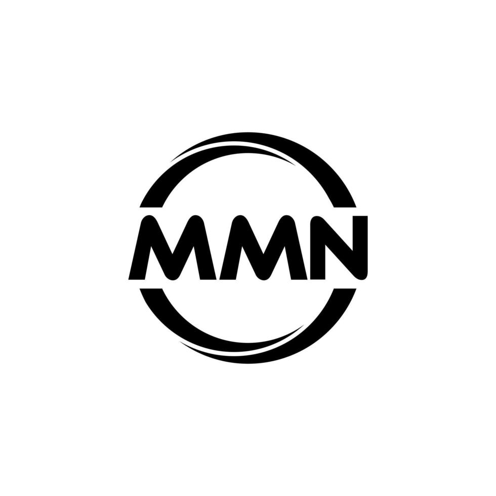 diseño del logotipo de la letra mmn en la ilustración. logotipo vectorial, diseños de caligrafía para logotipo, afiche, invitación, etc. vector