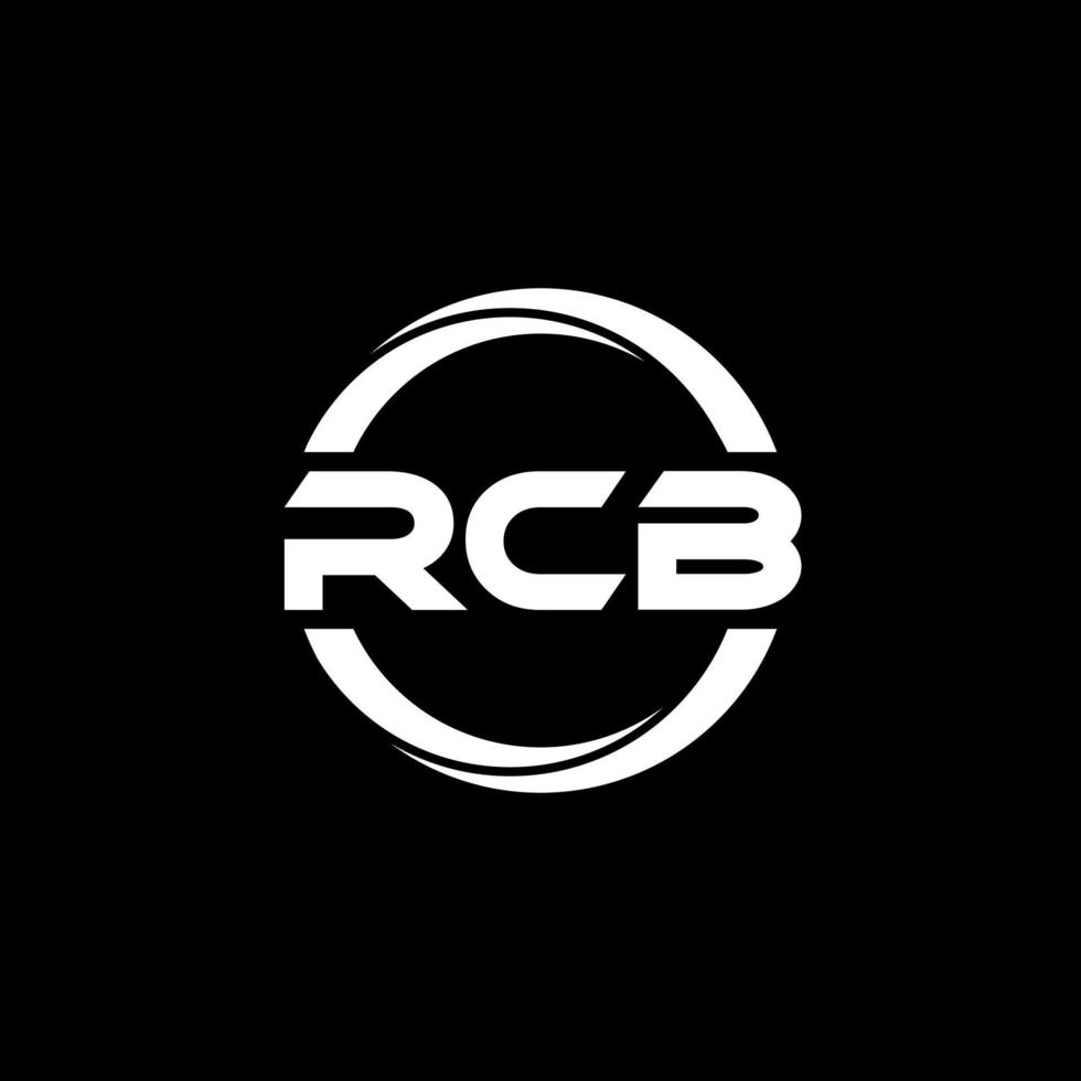 RCB letter logo design in illustration. Vector logo, calligraphy ...