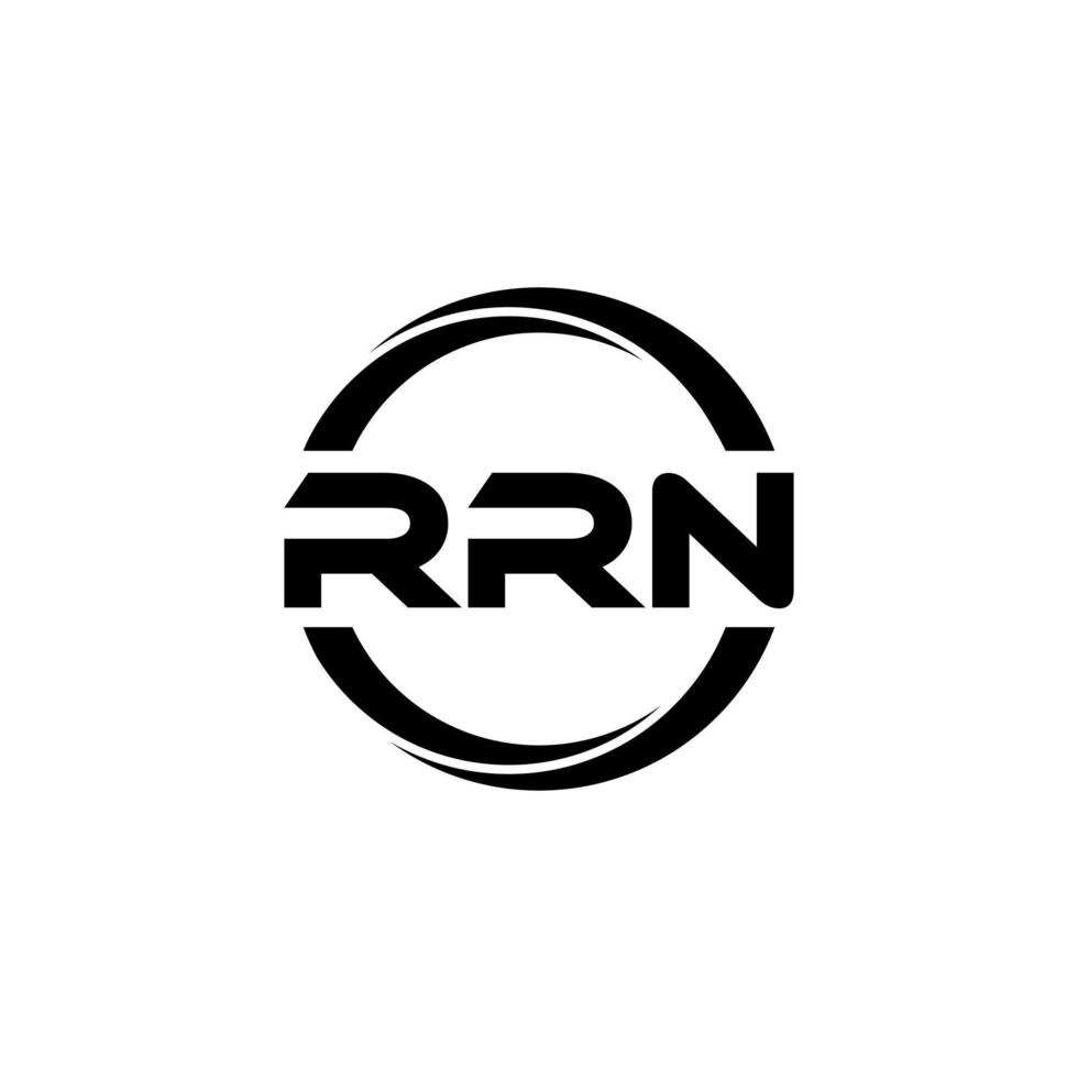 RRN letter logo design in illustration. Vector logo, calligraphy designs for logo, Poster, Invitation, etc.