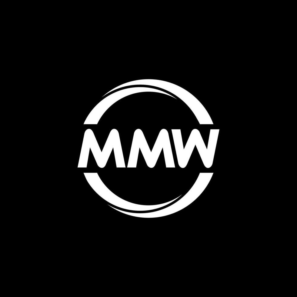 diseño del logotipo de la letra mmw en la ilustración. logotipo vectorial, diseños de caligrafía para logotipo, afiche, invitación, etc. vector