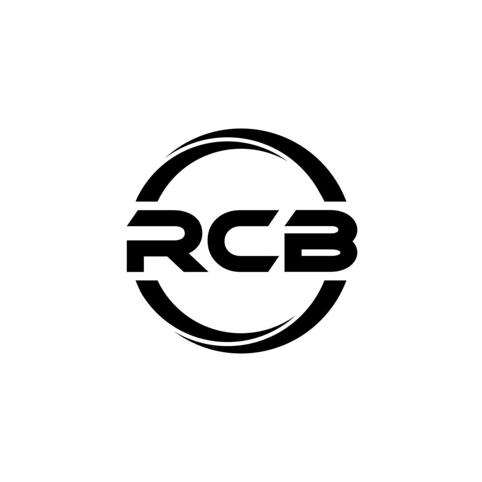 RCB letter logo design in illustration. Vector logo, calligraphy ...
