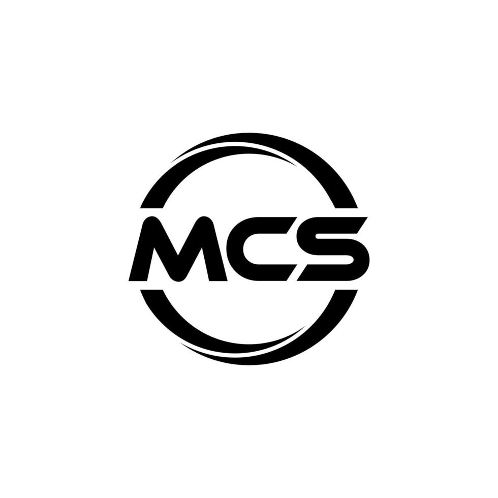 diseño del logotipo de la letra mcs en la ilustración. logotipo vectorial, diseños de caligrafía para logotipo, afiche, invitación, etc. vector
