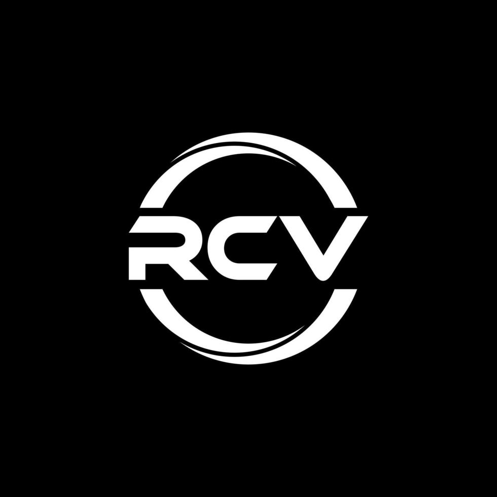 diseño de logotipo de letra rcv en ilustración. logotipo vectorial, diseños de caligrafía para logotipo, afiche, invitación, etc. vector