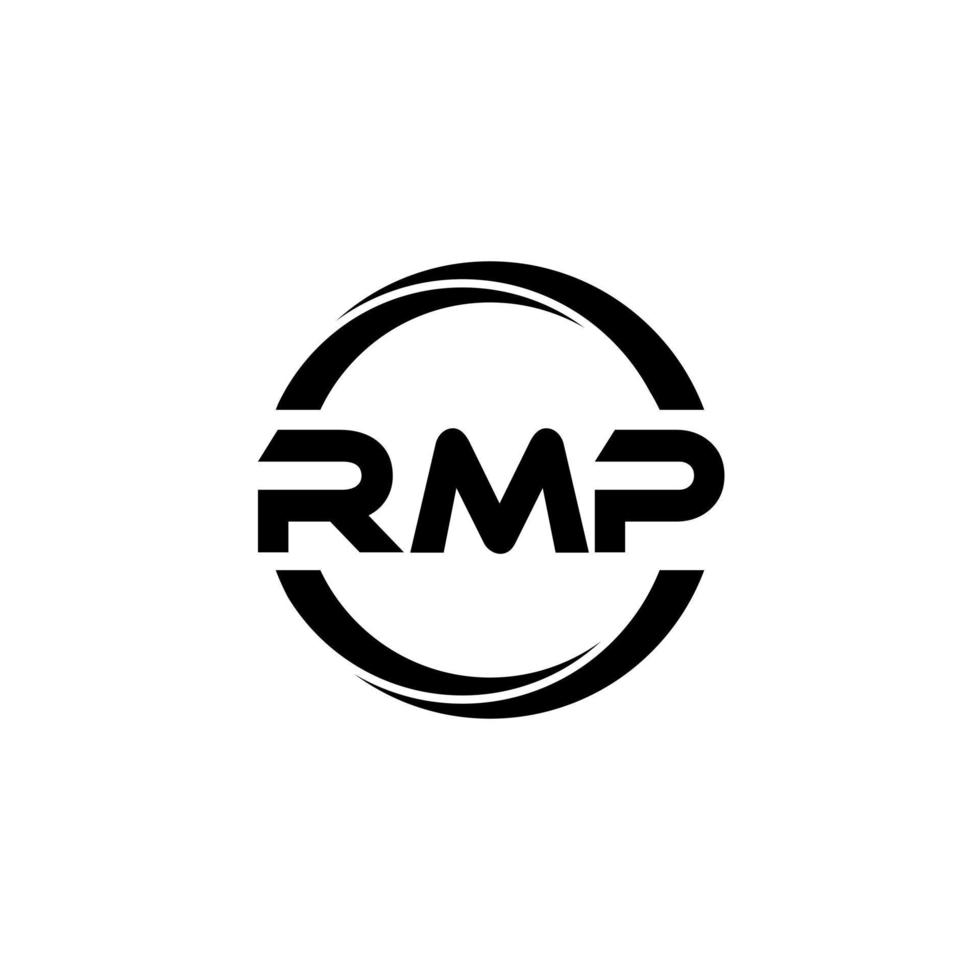 diseño de logotipo de letra rmp en la ilustración. logotipo vectorial, diseños de caligrafía para logotipo, afiche, invitación, etc. vector