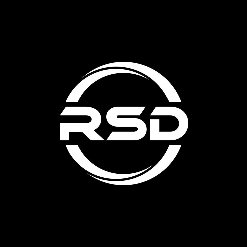 diseño del logotipo de la letra rsd en la ilustración. logotipo vectorial, diseños de caligrafía para logotipo, afiche, invitación, etc. vector