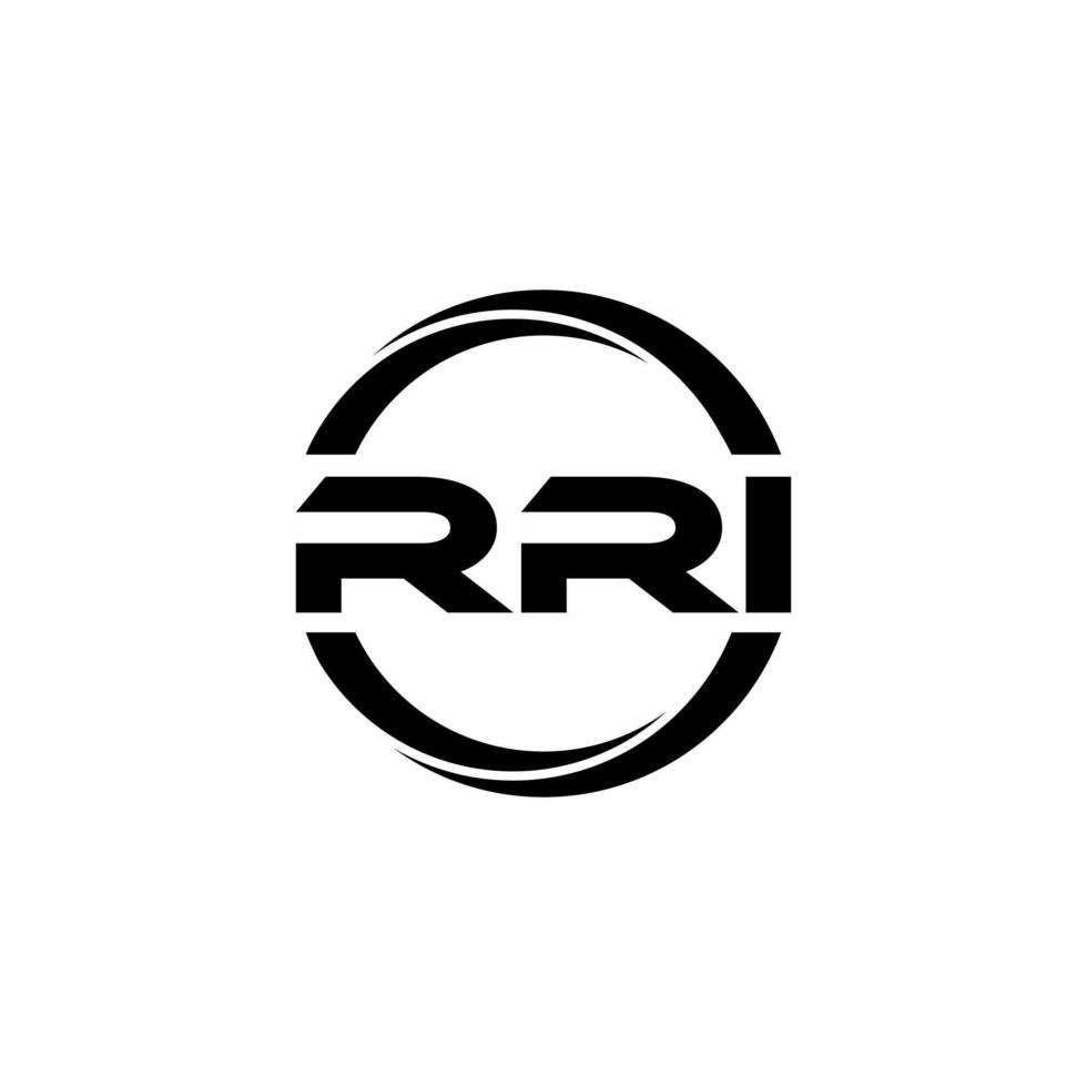 diseño del logotipo de la letra rri en la ilustración. logotipo vectorial, diseños de caligrafía para logotipo, afiche, invitación, etc. vector