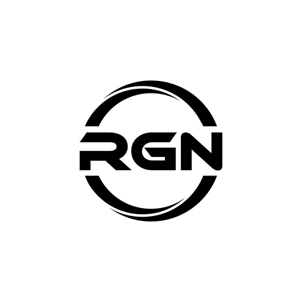 diseño del logotipo de la letra rgn en la ilustración. logotipo vectorial, diseños de caligrafía para logotipo, afiche, invitación, etc. vector