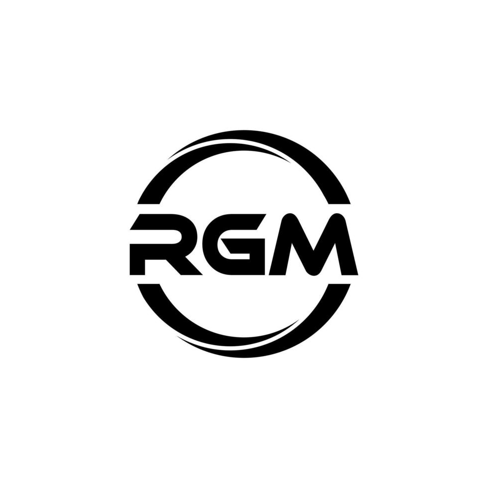 diseño de logotipo de letra rgm en ilustración. logotipo vectorial, diseños de caligrafía para logotipo, afiche, invitación, etc. vector