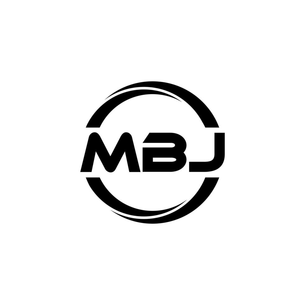 MBJ letter logo design in illustration. Vector logo, calligraphy designs for logo, Poster, Invitation, etc.