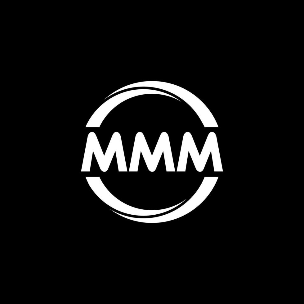 MMM letter logo design in illustration. Vector logo, calligraphy designs for logo, Poster, Invitation, etc.