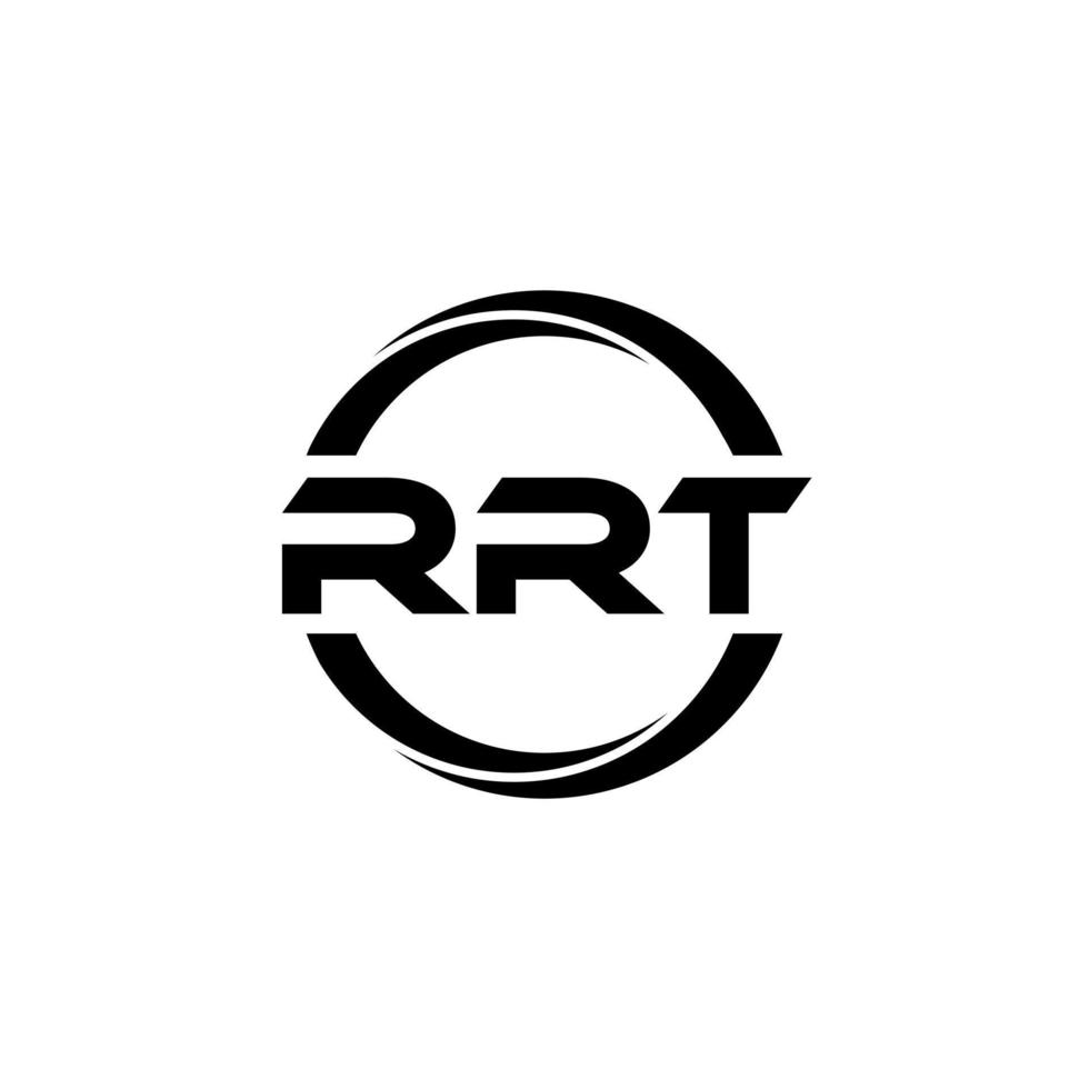 RRT letter logo design in illustration. Vector logo, calligraphy designs for logo, Poster, Invitation, etc.