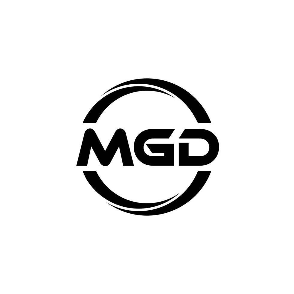 diseño del logotipo de la letra mgd en la ilustración. logotipo vectorial, diseños de caligrafía para logotipo, afiche, invitación, etc. vector