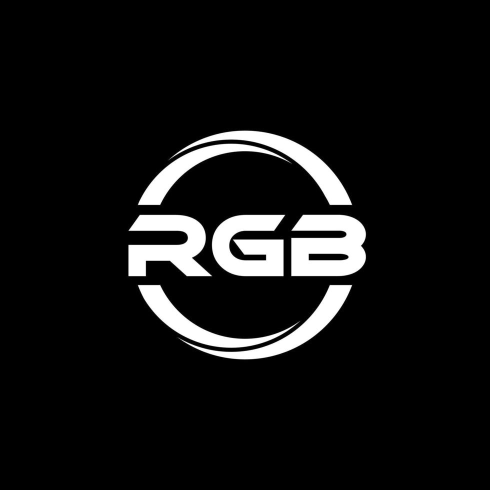 RGB letter logo design in illustration. Vector logo, calligraphy designs for logo, Poster, Invitation, etc.