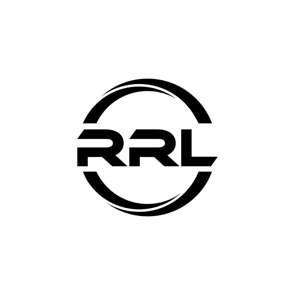 diseño del logotipo de la letra rrl en la ilustración. logotipo vectorial, diseños de caligrafía para logotipo, afiche, invitación, etc. vector