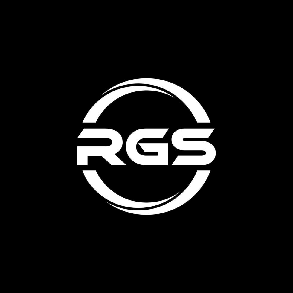 diseño de logotipo de letra rgs en ilustración. logotipo vectorial, diseños de caligrafía para logotipo, afiche, invitación, etc. vector