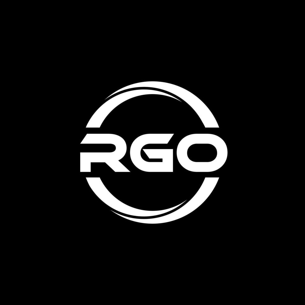 diseño de logotipo de letra rgo en ilustración. logotipo vectorial, diseños de caligrafía para logotipo, afiche, invitación, etc. vector