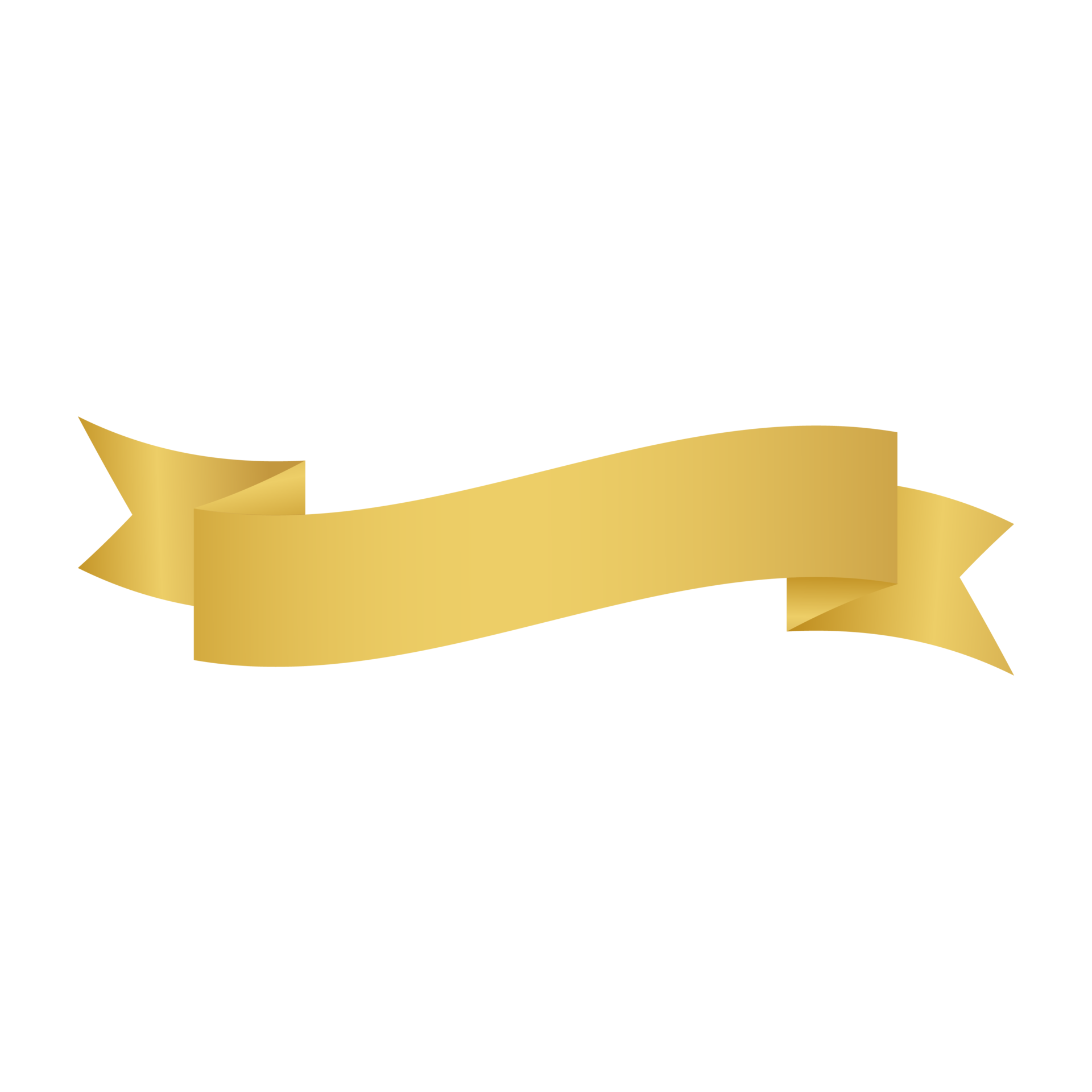 Golden ribbons banner. 18887345 PNG
