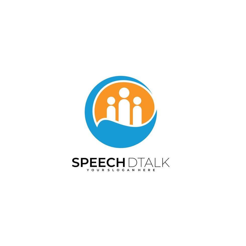 speech talk logo template design vector illustration