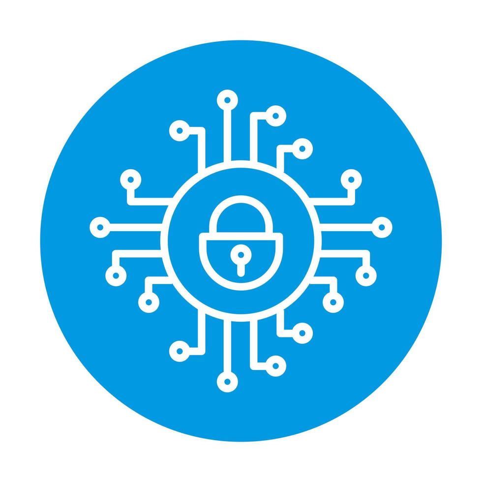 Cyber security icon vector. Security logo Artificial Intelligence Keyhole symbol speed internet technology sign for graphic design, logo, website, social media, mobile app, UI illustration vector