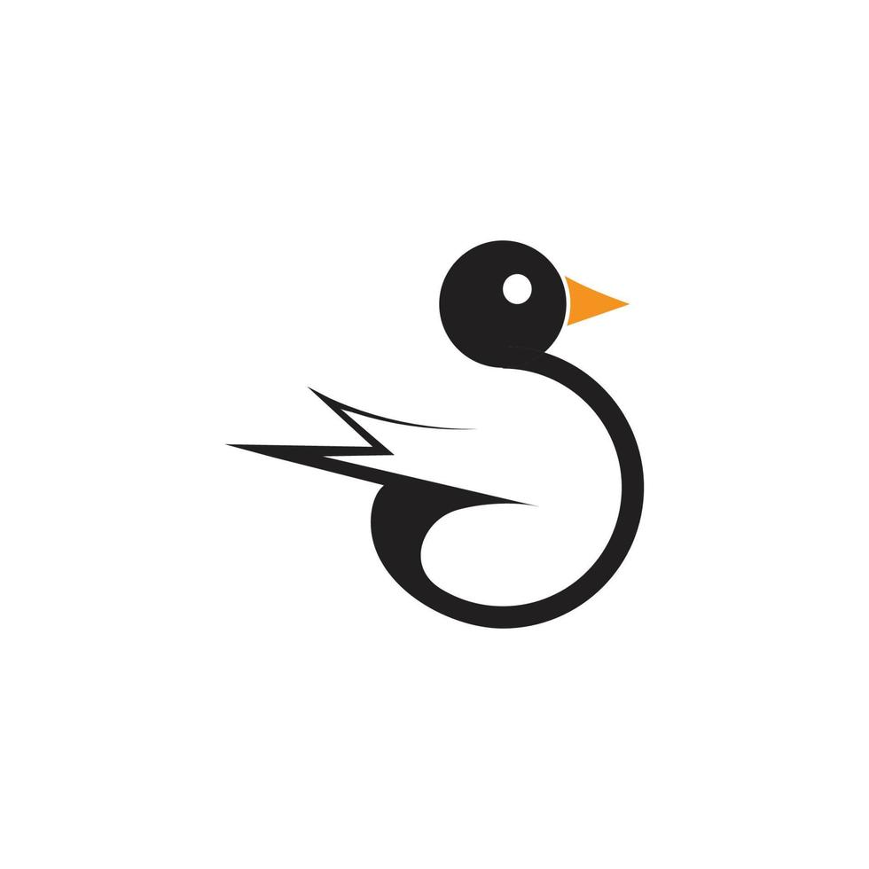 duck logo icon vector