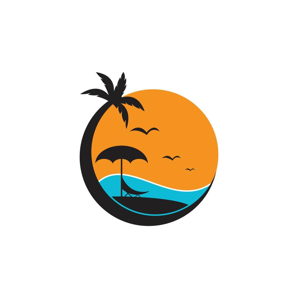 Palm tree summer vector