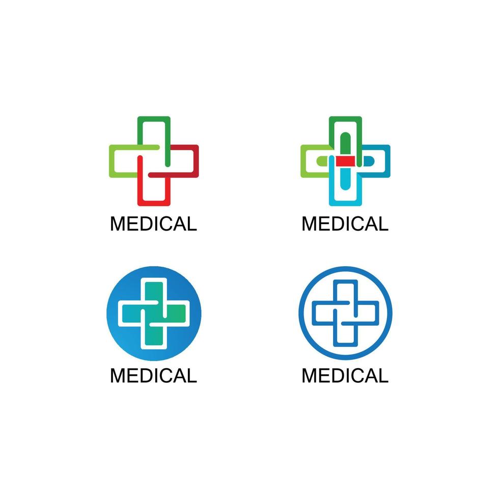 logo medico de salud vector