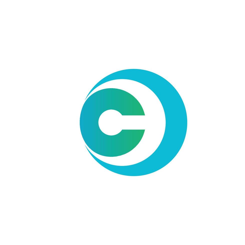 C Letter Alphabet font vector
