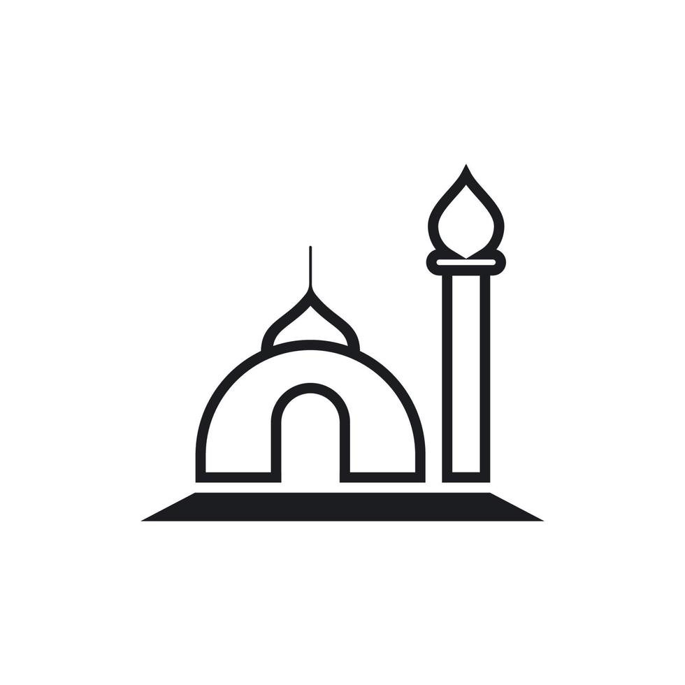 logotipo islámico, mezquita vector