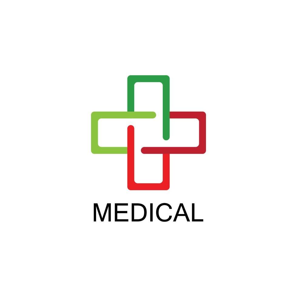 logo medico de salud vector