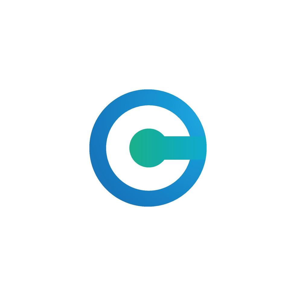 C Letter Alphabet font vector