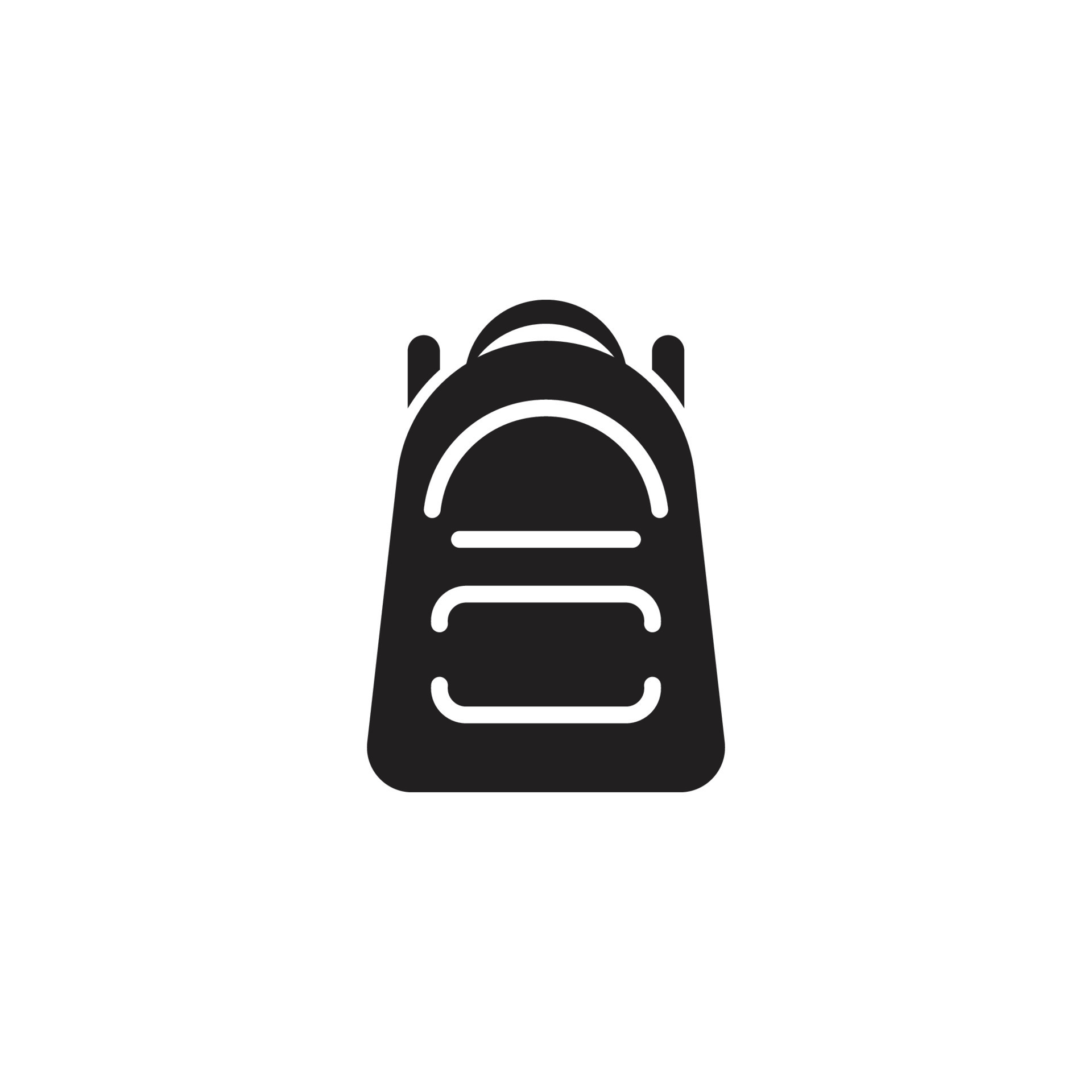 school bag logo 18888417 Vector Art at Vecteezy