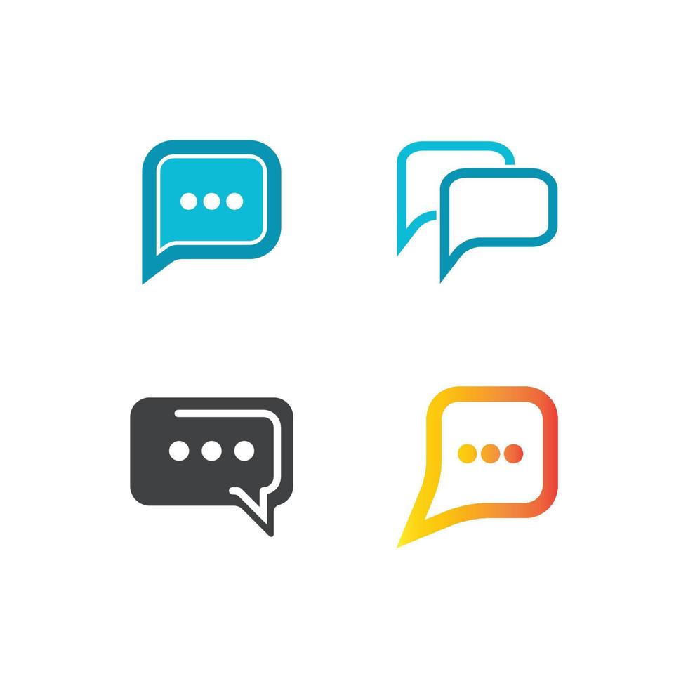 Speech bubble icon Logo vector