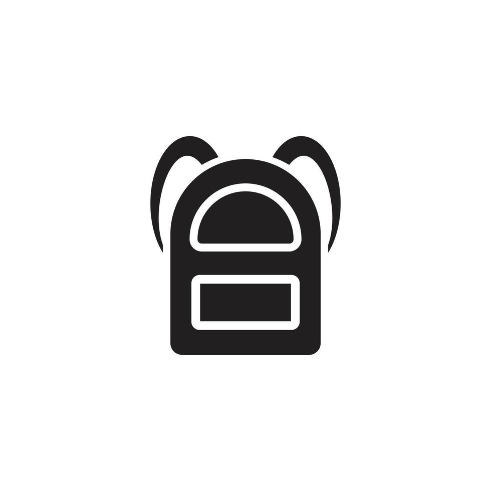 logotipo de la mochila escolar vector