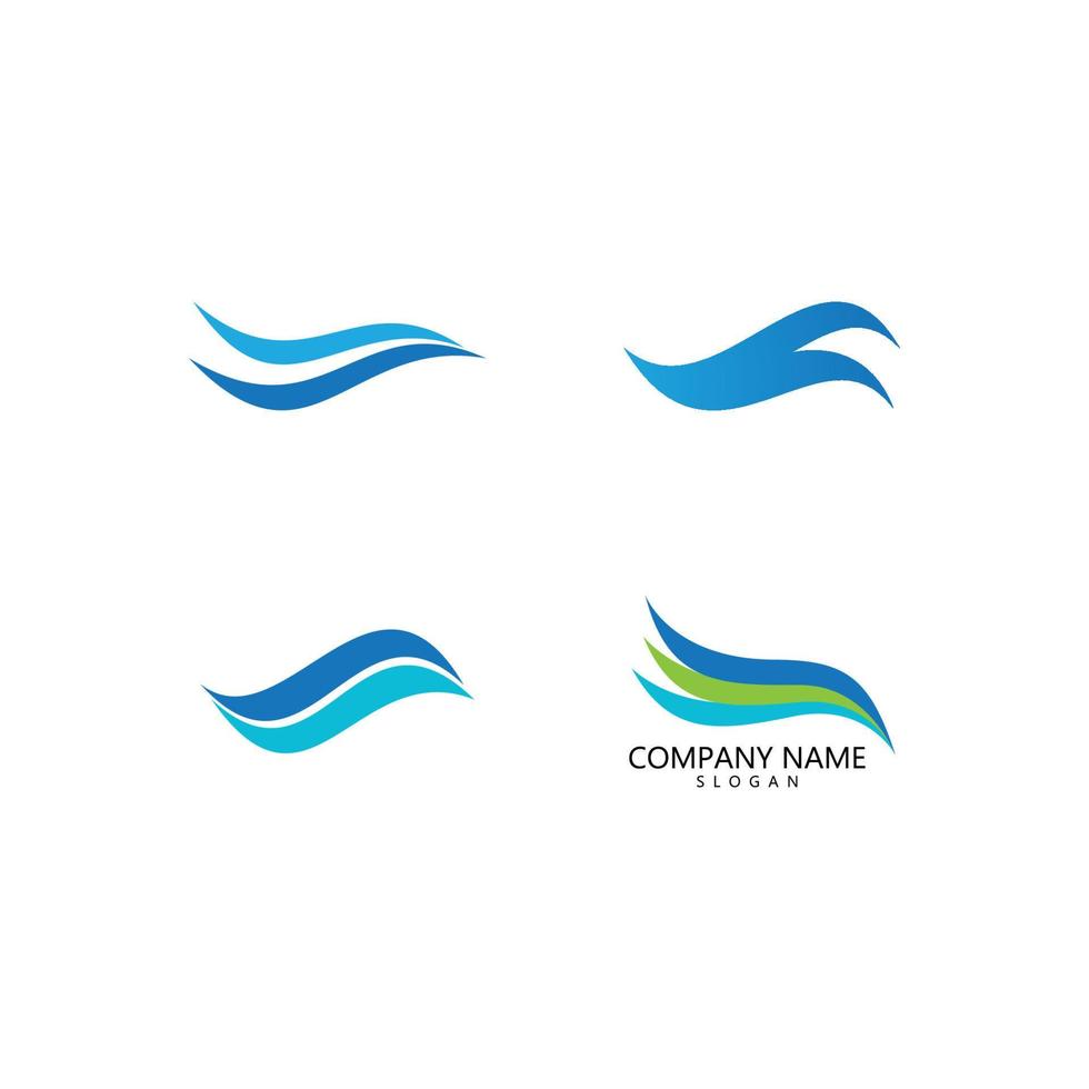 logo de onda de agua vector