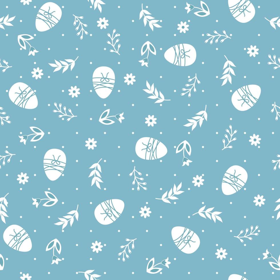 Lovely easter seamless pattern, cute doodle eggs, great for textiles, banners, wallpaper, wrapping vector