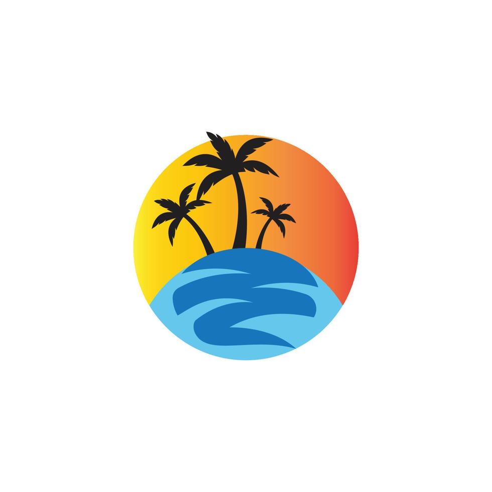 Palm tree summer vector