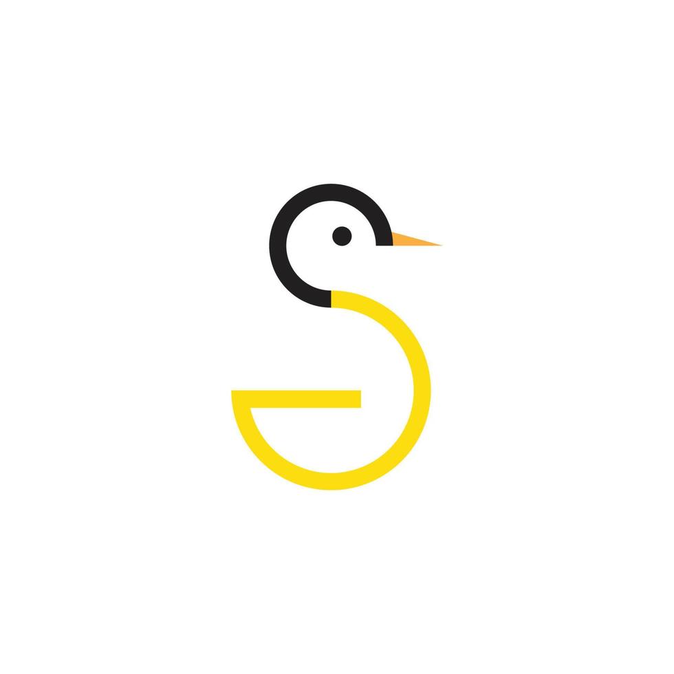 duck logo icon vector